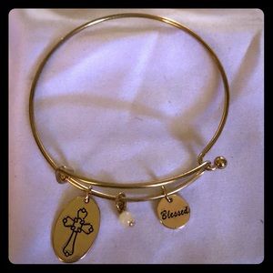 Precious charms bracelet family values blessed